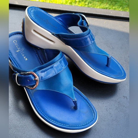 Cole Haan vintage Nike Air Sandals Wmns 6 Blue - Picture 1 of 10